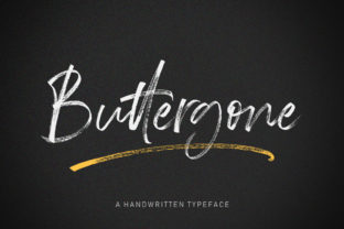 Buttergone: A Cool and Serious Brush Font for Editorial Design