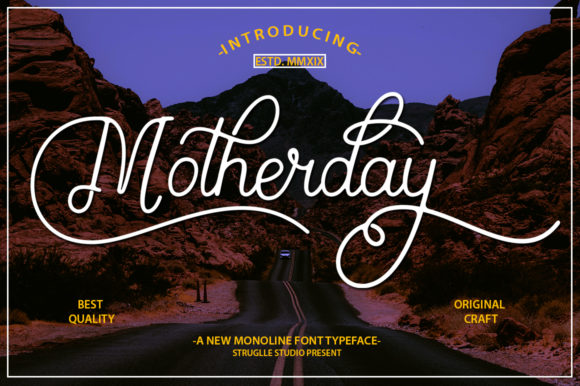Discover the Charm of Motherday: A Stylish Script Font