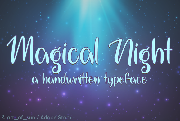 Magical Night: A Whimsical Typeface for Web Design