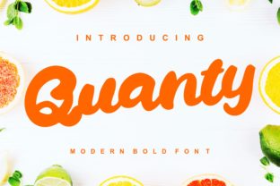Quanty: A Bold Script Font with Vintage Charm